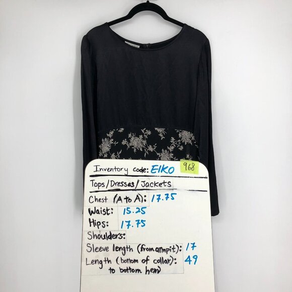 Innovare Black floral Maxi dress with  Long sleeve size 8 - Picture 13 of 14